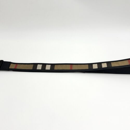 Black Burberry Nova Check Belt