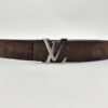Louis Vuitton Brown Suède Belt M6876