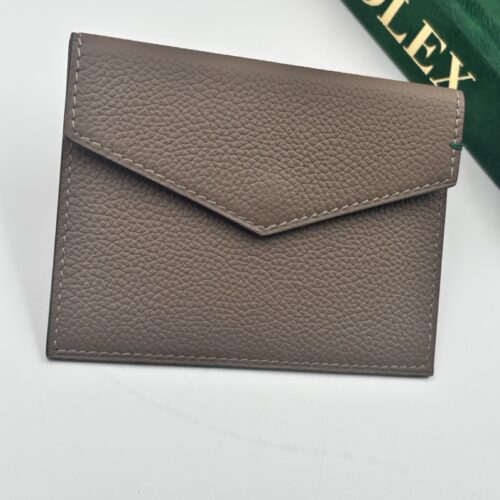 Rolex Leather Card Case Taupe Brown 2025