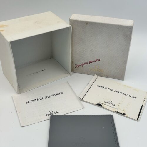 Omega Vintage Grey Box with Outerbox and booklets