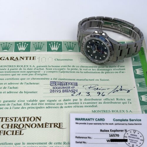 Rolex Explorer II Black DIal Like New condition serviced and papers