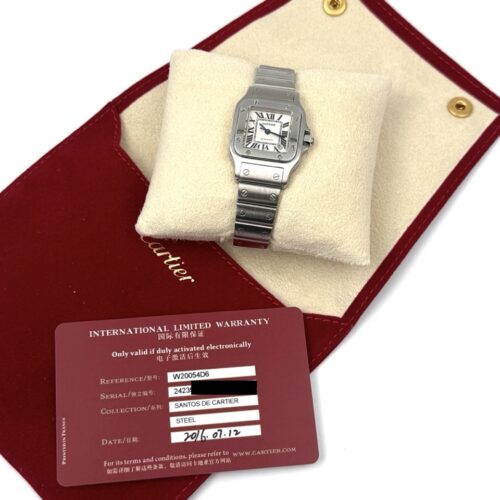 Cartier Santos Galbée Small W20054D6 With Papers an pouch